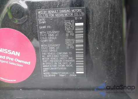 2015 Nissan Rogue S from USA, damaged, VIN KNMAT2MV8FP508536